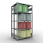 Schwerlastregal Doppel-Grundregal 2000x1000x(2x400) mm, 2x5 Fachböden, 250 kg Fachlast, Längenriegel, verzinkt