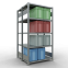 Schwerlastregal Doppel-Grundregal 2000x1000x(2x500) mm, 2x5 Fachböden, 250 kg Fachlast, Längenriegel, verzinkt