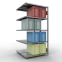 Schwerlastregal Doppel-Anbauregal 2000x1000x(2x500) mm, 2x5 Fachböden, 250 kg Fachlast, Längenriegel, verzinkt