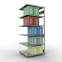Schwerlastregal Doppel-Anbauregal 2500x1000x(2x500) mm, 2x6 Fachböden, 250 kg Fachlast, Längenriegel, verzinkt