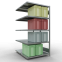 Schwerlastregal Doppel-Anbauregal 2000x1000x(2x600) mm, 2x5 Fachböden, 250 kg Fachlast, Längenriegel, verzinkt