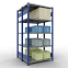 Schwerlastregal Doppel-Grundregal 2000x1000x(2x500) mm, 2x5 Fachböden, 250 kg Fachlast, Kreuzstrebe, RAL 5010 enzianblau/verzinkt