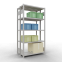 Schwerlastregal Doppel-Grundregal 2000x1000x(2x300) mm, 2x5 Fachböden, 250 kg Fachlast Längenriegel, RAL 7035 lichtgrau