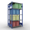 Schwerlastregal Doppel-Grundregal 2000x1000x(2x400) mm, 2x5 Fachböden, 250 kg Fachlast Längenriegel, RAL 5010 enzianblau/verzinkt