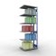 Schwerlastregal Doppel-Anbauregal 3000x1000x(2x400) mm, 2x7 Fachböden, 250 kg Fachlast Längenriegel, RAL 5010 enzianblau/verzinkt
