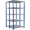 Schwerlastregal Doppel-Grundregal 2000x1000x(2x500) mm, 2x5 Fachböden, 250 kg Fachlast Längenriegel, RAL 5010 enzianblau/verzinkt