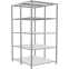 Schwerlastregal Doppel-Grundregal 2000x1000x(2x600) mm, 2x5 Fachböden, 250 kg Fachlast Längenriegel, RAL 7035 lichtgrau