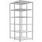 Schwerlastregal Doppel-Grundregal 2500x1000x(2x600) mm, 2x6 Fachböden, 250 kg Fachlast Längenriegel, RAL 7035 lichtgrau