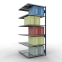 Schwerlastregal Doppel-Anbauregal 2500x1000x(2x600) mm, 2x6 Fachböden, 250 kg Fachlast Längenriegel, RAL 5010 enzianblau/verzinkt