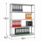 Büroregal Schraubregal Grundregal 1800x1300x300 mm, 5 Fachböden, 85 kg Fachlast, verzinkt, ohne Anschlagleiste