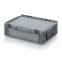 Eurobehälter Koffer 2GS ED 43/12 HG 2G in silbergrau (RAL 7001), 400 × 300 mm