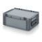 Eurobehälter Koffer 2GS ED 43/17 HG 2G in silbergrau (RAL 7001), 400 × 300 mm