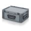 Eurobehälter Koffer 3G ED 43/17 HG 3G in silbergrau (RAL 7001), 400 × 300 mm
