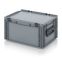 Eurobehälter Koffer 2GS ED 43/22 HG 2G in silbergrau (RAL 7001), 400 × 300 mm