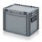 Eurobehälter Koffer 2GS ED 43/32 HG 2G in silbergrau (RAL 7001), 400 × 300 mm