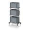 Systemwagen für Eurobehälter 60 x 40 Höhe 134 cm ohne Auszug EG SW 134-1 6442, 834 × 550 mm