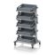 Systemwagen für Eurobehälter 60 x 40 Höhe 134 cm, neigbar EG SWN 134 6412, 834 × 550 mm