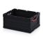 ESD-Faltbox ohne Deckel ESD FB 64/27 in verkehrsschwarz (RAL 9017), 600 × 400 mm
