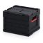 ESD-Faltbox mit Deckel ESD FBD 43/27 in verkehrsschwarz (RAL 9017), 400 × 300 mm