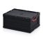 ESD-Faltbox mit Deckel ESD FBD 64/27 in verkehrsschwarz (RAL 9017), 600 × 400 mm