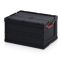 ESD-Faltbox mit Deckel ESD FBD 64/32 in verkehrsschwarz (RAL 9017), 600 × 400 mm