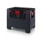 Klappbare ESD-Big Box mit 4 Eingriffsklappen ESD KLK 1208 in verkehrsschwarz (RAL 9017), 1200 × 800 mm