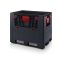 Klappbare ESD-Big Box mit 4 Eingriffsklappen ESD KLK 1208K in verkehrsschwarz (RAL 9017), 1200 × 800 mm