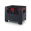 Klappbare ESD-Big Box mit 4 Eingriffsklappen ESD KLK 1210 in verkehrsschwarz (RAL 9017), 1200 × 1000 mm
