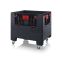 Klappbare ESD-Big Box mit 4 Eingriffsklappen ESD KLK 1210R in verkehrsschwarz (RAL 9017), 1200 × 1000 mm