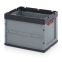 Faltbox ohne Deckel FB 64/42 in anthrazitgrau (RAL 7016), 600 × 400 mm