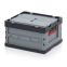 Faltbox mit Deckel FBD 43/22 in anthrazitgrau (RAL 7016), 400 × 300 mm