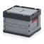 Faltbox mit Deckel FBD 43/27 in anthrazitgrau (RAL 7016), 400 × 300 mm