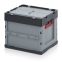 Faltbox mit Deckel FBD 43/32 in anthrazitgrau (RAL 7016), 400 × 300 mm