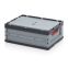 Faltbox mit Deckel FBD 64/22 in anthrazitgrau (RAL 7016), 600 × 400 mm