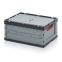 Faltbox mit Deckel FBD 64/27 in anthrazitgrau (RAL 7016), 600 × 400 mm