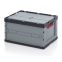 Faltbox mit Deckel FBD 64/32 in anthrazitgrau (RAL 7016), 600 × 400 mm