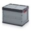 Faltbox mit Deckel FBD 64/42 in anthrazitgrau (RAL 7016), 600 × 400 mm