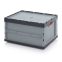 Faltbox mit Deckel FBD 86/445 in anthrazitgrau (RAL 7016), 800 × 600 mm