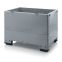 Klappbare Großladungsträger GLT 1208/91 in silbergrau (RAL 7001), 1200 × 800 mm