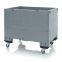 Klappbare Großladungsträger GLT 1208/91R in silbergrau (RAL 7001), 1200 × 800 mm