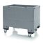 Klappbare Großladungsträger GLT 1208/91RB in silbergrau (RAL 7001), 1200 × 800 mm