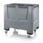 Klappbare Big Box geschlossen KLG 1208R in silbergrau (RAL 7001), 1200 × 800 mm