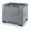 Klappbare Big Box geschlossen KLG 1210 in silbergrau (RAL 7001), 1200 × 1000 mm