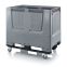 Klappbare Big Box mit Lüftungsschlitzen KLO 1208KR in silbergrau (RAL 7001), 1200 × 800 mm