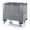 Klappbare Big Box mit Lüftungsschlitzen KLO 1208R in silbergrau (RAL 7001), 1200 × 800 mm