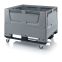 Klappbare Big Box geschlossen KSG 1210KR in silbergrau (RAL 7001), 1200 × 1000 mm