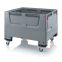 Klappbare Big Box geschlossen KSG 1210R in silbergrau (RAL 7001), 1200 × 1000 mm