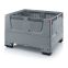 Klappbare Big Box mit Lüftungsschlitzen KSO 1210 in silbergrau (RAL 7001), 1200 × 1000 mm