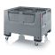 Klappbare Big Box mit Lüftungsschlitzen KSO 1210R in silbergrau (RAL 7001), 1200 × 1000 mm
