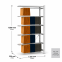Pendelhefterregal Anbauregal Leitz/Elba 1800x1000x350 mm, 5 Pendelstangen